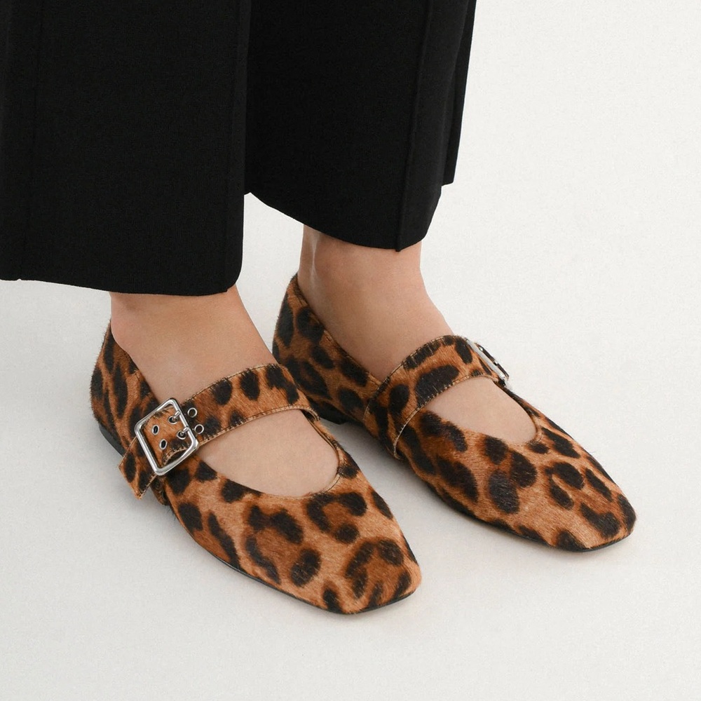 Jo Mercer Sarah Casual Flats Ocelot Leather ( leopard print )
